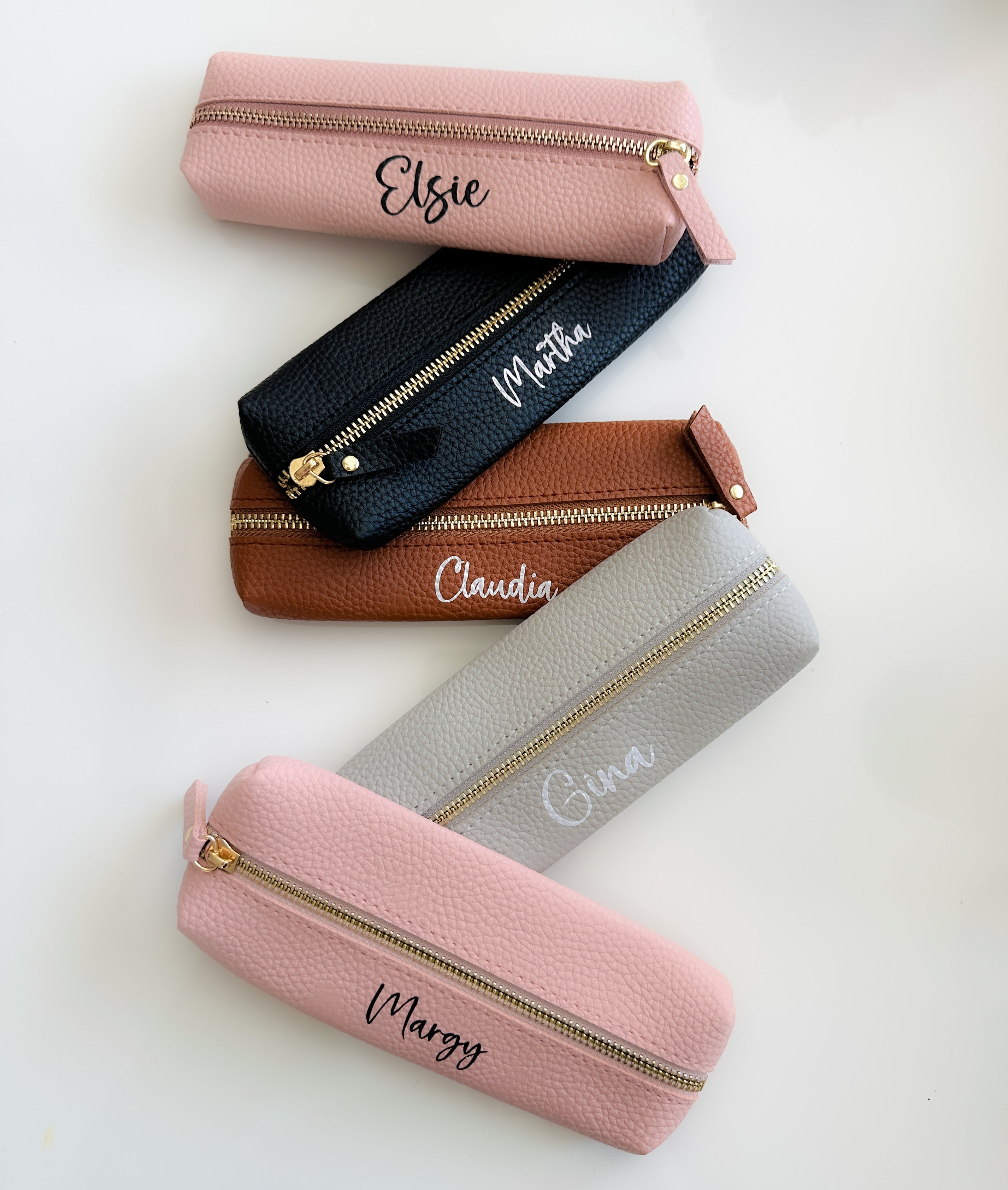 Personalized Leather Pencil Pouch-0