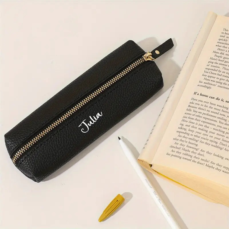 Personalized Leather Pencil Pouch-4