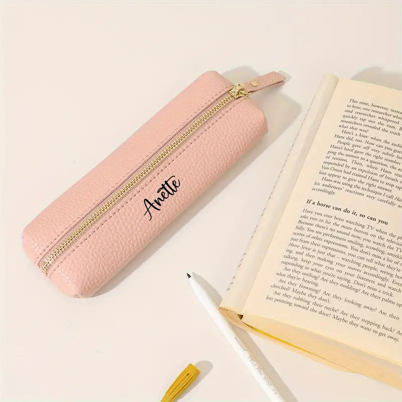 Personalized Leather Pencil Pouch-6